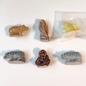 Lot of 6 Wade Whimsies Miniature Figurines from Red Rose Tea Vintage Animals